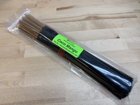Coco Mango, Bulk Pack Incense Sticks Hand Dipped (Aprox 90-100 Sticks Per Bundle/Pack)