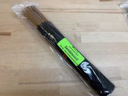 Sandalwood, Bulk Pack Hand Dipped Exotic Incense Sticks [19 Inch, Approx 28-30 Sticks Per Bundle/Pack]