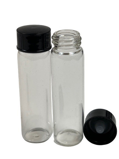720 Pcs, 17mm X 60mm [2 Dram, 8ml] CLEAR Glass Vials with Plastic Cone Liner Cap