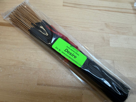 Desire, Bulk Pack Incense Sticks Hand Dipped (Aprox 90-100 Sticks Per Bundle/Pack) with Free Shipping