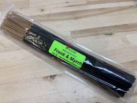 Frankincense & Myrrh, Bulk Pack Incense Sticks Hand Dipped (Aprox 90-100 Sticks Per Bundle/Pack) with Free Shipping
