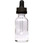 30ml [1 oz] CLEAR Boston Round Bottle with Standard Glass Dropper [288 Pcs]