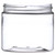 16 oz Clear PET Plastic Single Wall JAR with 89-400 Neck Finish with Smooth Black Foam Liner Cap