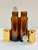 10ml [1/3 oz] AMBER Roll On Bottle with Aluminum Color Cap STEEL Roller