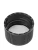 Black PP Plastic 24-410 Ribbed Skirt Lid with Foam Liner