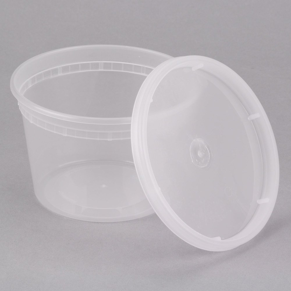 144 ct 16oz Clear Deli Containers w/ Lids BPA-Free Food Storage Microwave Safe