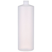 32 oz Natural Cylinder Round Bottle 28-410 Neck Finish with Caps