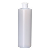 16 oz Natural Plastic Cylinder Round Bottle with Caps 24-410 Neck Finish