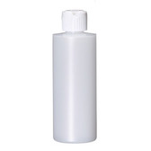 4 oz Natural Plastic Cylinder Round Bottle with Caps 20-410 Neck Finish