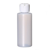 2 oz Natural Plastic Cylinder Round Bottle with Caps 20-410 Neck Finish