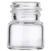 15mm X 19mm [1/4 Dram&91; Clear  Glass Vial 13-425 neck finish with Plastic Cone Liner Caps