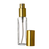 30ml [1 oz&91; Square Shaped Style Perfume Atomizer Empty Refillable Glass Bottle with Gold Sprayer Cap