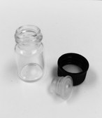 1 Dram [15mm X 45mm&91; CLEAR Glass Vials W/Cap & Orifice Reducers