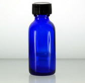 2 oz [60 ml&91; Cobalt Blue Boston Round Bottles With Cone Caps