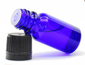 1/3 oz [10ml&91; Cobalt Blue Glass Boston Round Euro Dropper Bottle with 18-DIN Neck finish