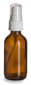 1 oz [30 ml&91; Amber Boston Round Bottle 20-400 Neck Finish With Color Plastic Spray Cap