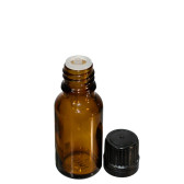 1/2 oz [15ml&91; Amber Boston Round Bottle Euro Dropper Cap with 18-400 Neck finish