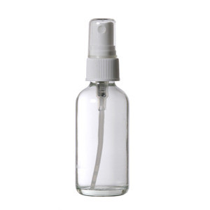 2 oz [60 ml] Clear Boston Round Bottle Spray Caps with 20-400 Neck finish