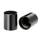 Black PP Plastic Smooth Skirt Screw Cap for 30 ml Glass Roll on Bottle