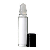 10ml [1/3 oz&91; Clear Rollon Bottle with Plastic Roller & Plastic Color Caps