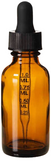 60ml [2 oz&91; AMBER Boston Round Bottle with 20-400 Standard Glass Dropper with Graduated Marks 7X89mm-12 Pieces