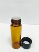 2 Dram [17mm X 60mm&91; AMBER Glass Vials W/Cap & Orifice Reducers