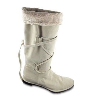 Shearling Lined Beige Coloured Winter Boots