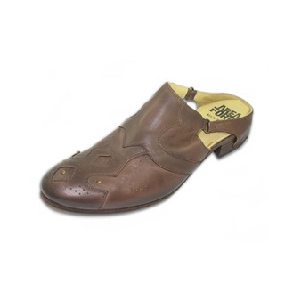 Area Forte Narrow Toe Brown Leather Mule, Made in Italy