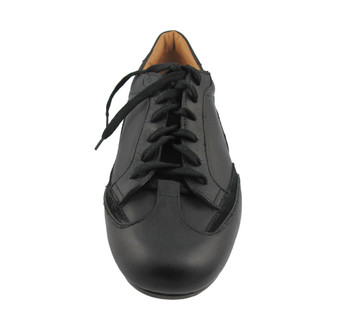 SHOTO Sneaker Style Black Leather Shoes,Lace Up, Made in Italy, Italian Size 40