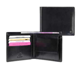 Ladies black leather credit card case