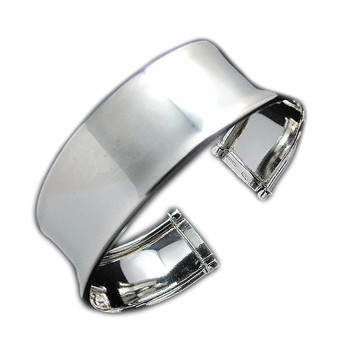 Plain, Polished Sterling Silver Cuff