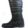Giorgia Galassi Mid-Calf Slouchy Riding Style Leather Boot, Size 10, Made in Italy