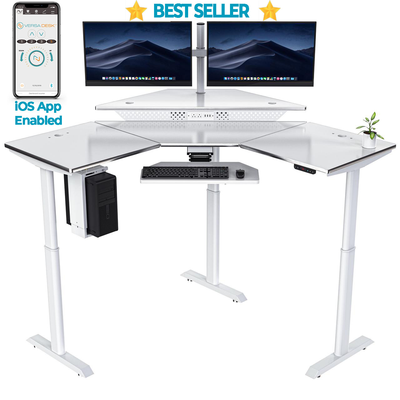 Buy PowerLift® Corner Standing Desk - VersaDesk