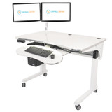 Power Lift Sit-to-Stand Desk System | Dual Spider  Monitor Arm