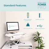 Features of the Power Pro Corner Sit Stand Desk Converter | VersaDesk