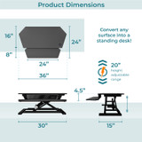 UltraLite Electric Standing Desk Converter