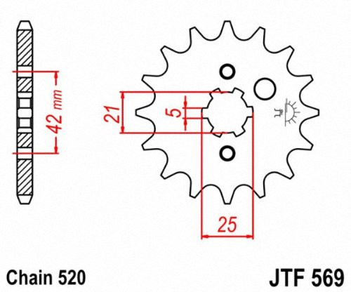 Jt Countershaft Steel Sprocket 15T - JTF569.15