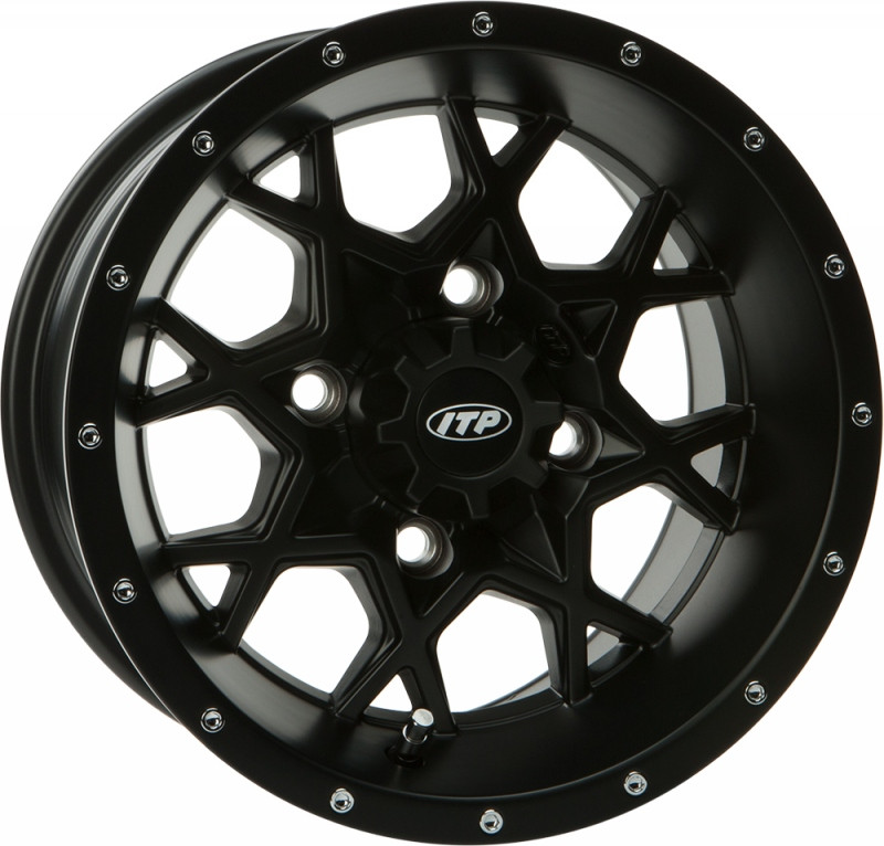 Itp Hurricane 15X7 4/137 5+2 Black Wheel - 1528645536B