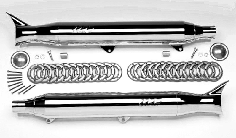 Supertrapp IDS Slip-On Exhaust 2:2 Chrome FT Caps HD FLH / FLT 95-14