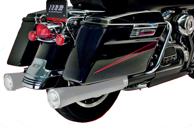 Supertrapp True Duals 2:2 Black Exhaust Head Pipes HD FLH / FLT 85-08