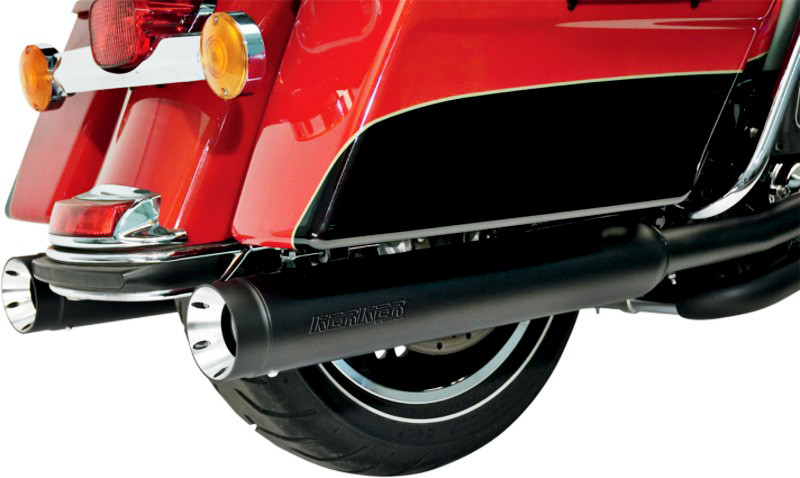 Kerker Stout 4" Slip-On Black Exhaust HD FLH / FLT 95-09