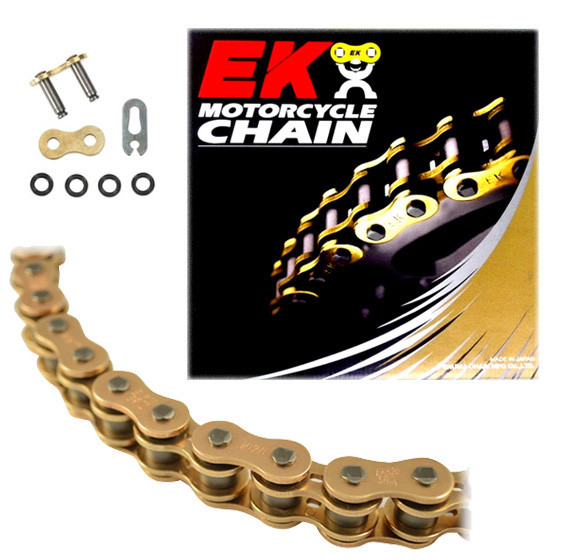 EK 520SRO6 Gold O-Ring Motorcycle Chain (Clip Master)