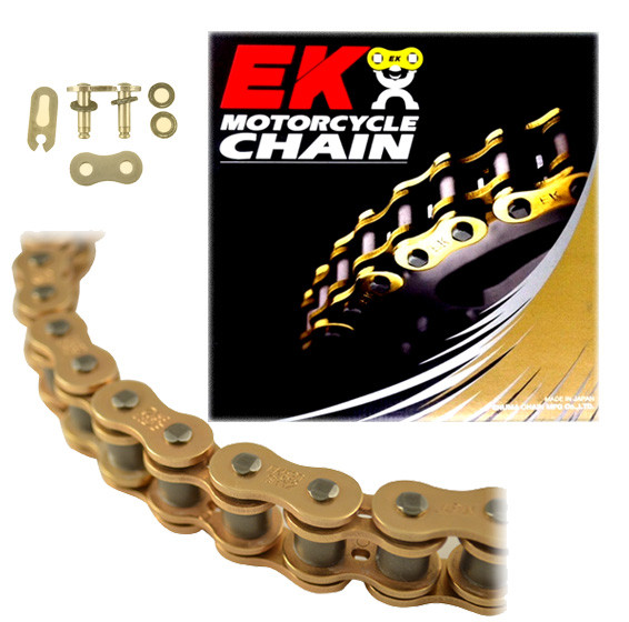 EK 520SRX2 Gold Off Road QX-Ring Motorcycle Chain (Clip Master)