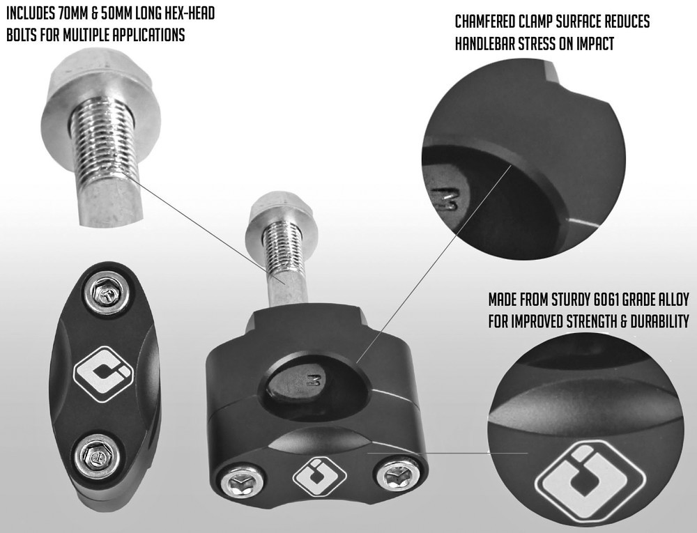 Odi 1 1/8" Bar Mount Blk - H71RMB
