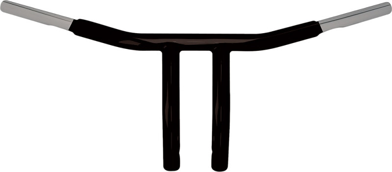 Wild 1 Chubby Drag Bar Black 8" Pull-Back Risers - WO501B