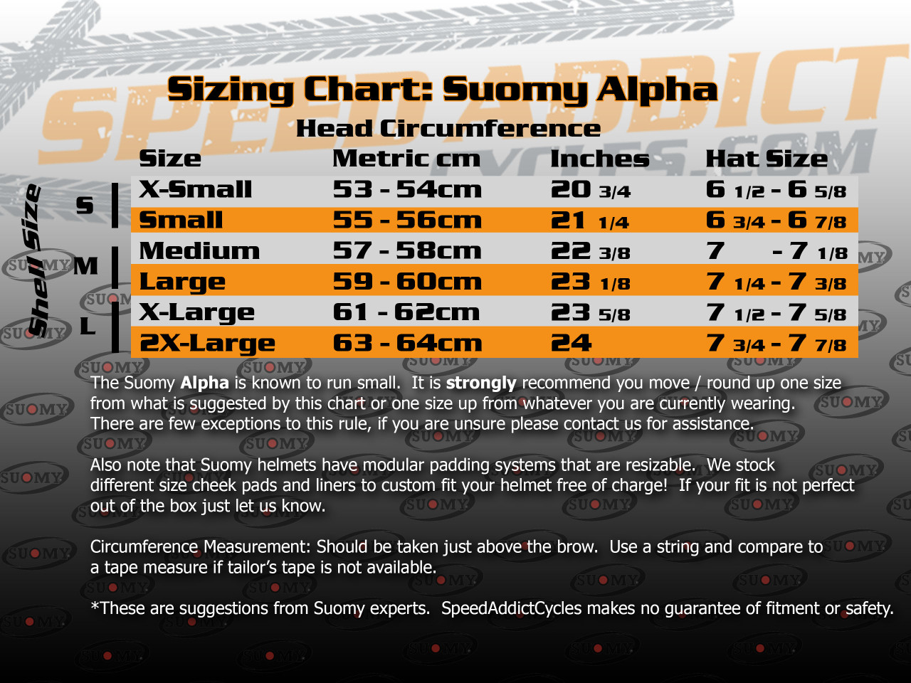 Suomy Carbon Alpha Bike Orange Helmet