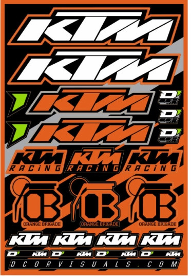 D Cor Decal Sheet Ktm - 40-30-100
