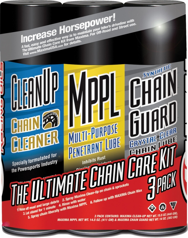 Maxima Ultimate Chain Guard Care Kit 3/Pk - 70-779203