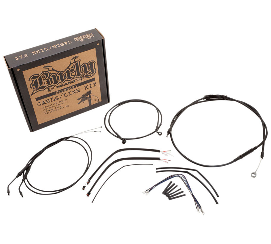 Burly Control Cable Kit Black 12