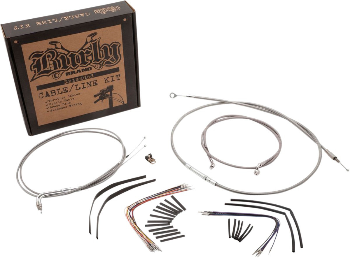 Burly Control Cable Kit Stainless 14" Bars (B30-1061)